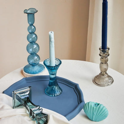 Miravique Glass Taper Candlestick Holders