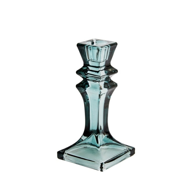 Miravique Glass Taper Candlestick Holders