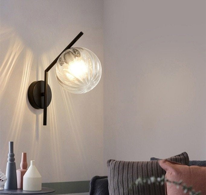 Miravique - Modern Glass Globe Wall Light