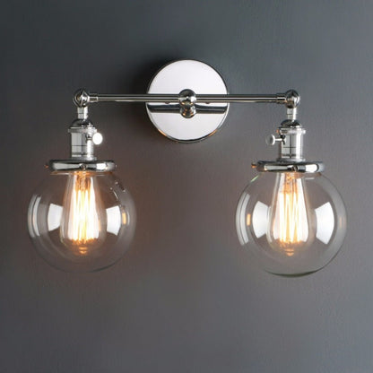 Miravique-Bulb Radley Glass Globe Wall Sconce