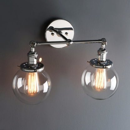 Miravique-Bulb Radley Glass Globe Wall Sconce