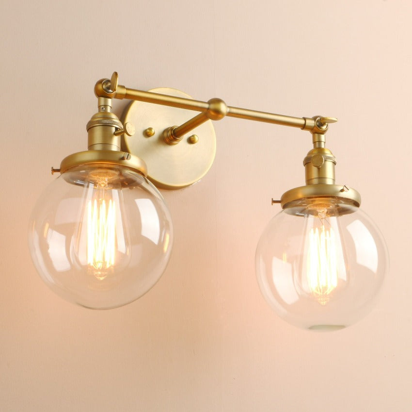 Miravique-Bulb Radley Glass Globe Wall Sconce