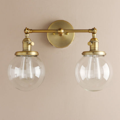 Miravique-Bulb Radley Glass Globe Wall Sconce