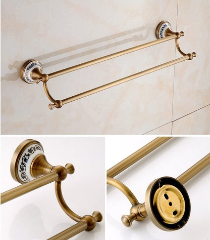 Miravique Brass Bathroom Hardware Set