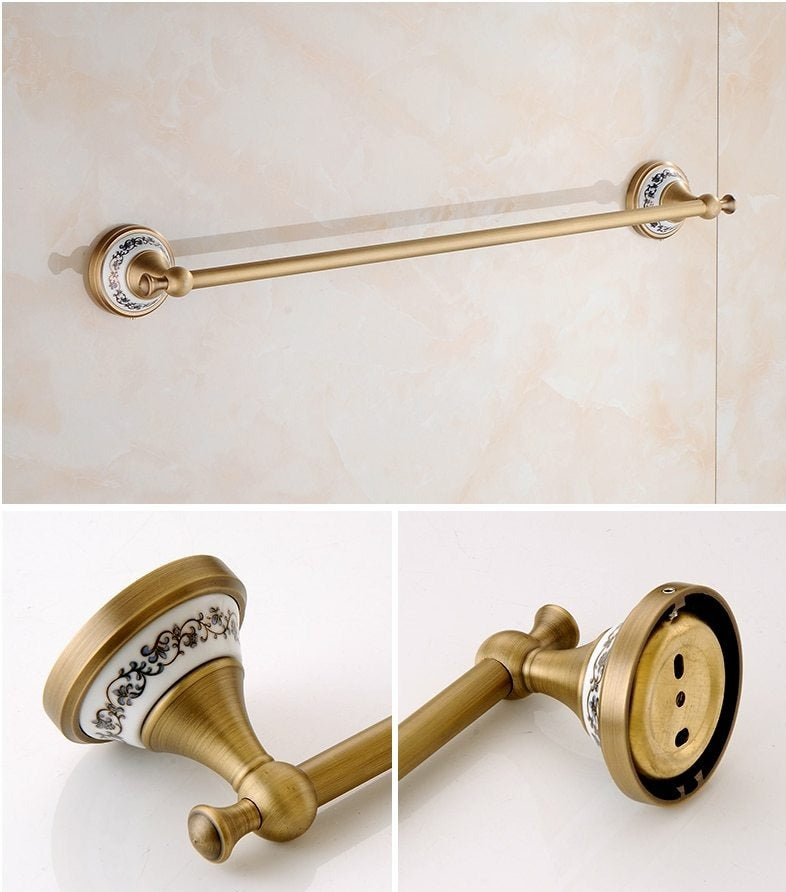 Miravique Brass Bathroom Hardware Set