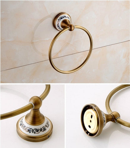 Miravique Brass Bathroom Hardware Set