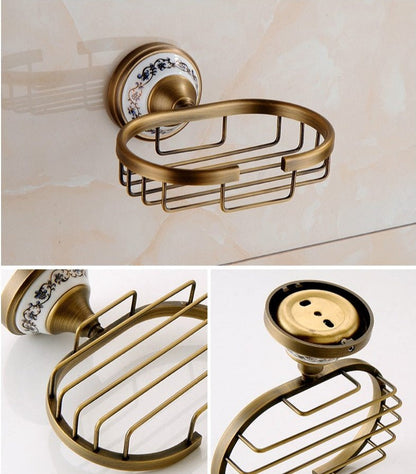 Miravique Brass Bathroom Hardware Set