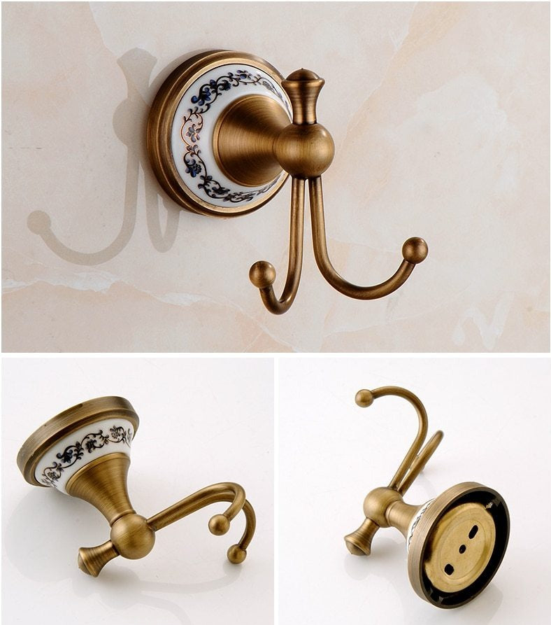 Miravique Brass Bathroom Hardware Set