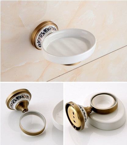 Miravique Brass Bathroom Hardware Set