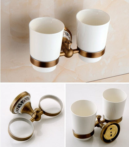 Miravique Brass Bathroom Hardware Set