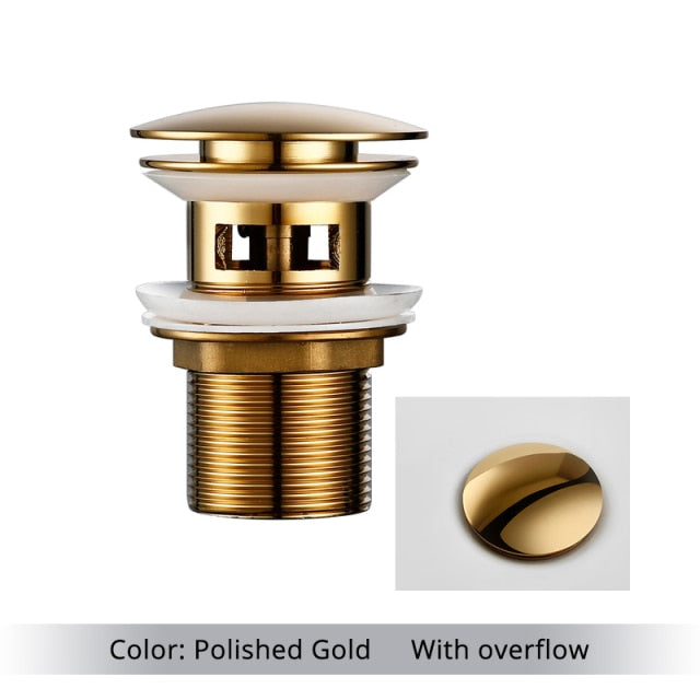 Miravique Brass Bathroom Sink Drains