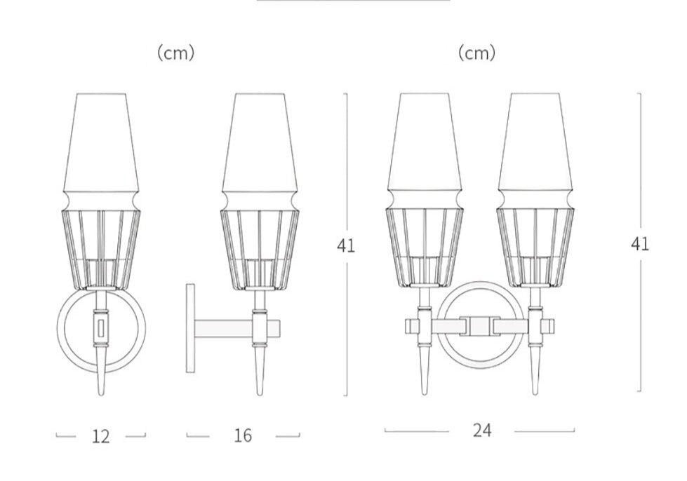 Miravique Brass Wall Lamp