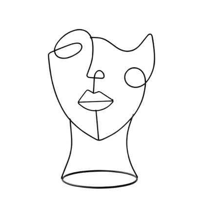 Abstract Face Decorative Sculpture