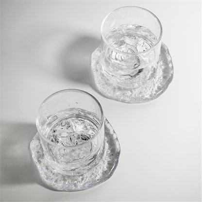 Iceberg Glass Cup & Coaster