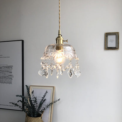 Vintage Crystal Glass Stone Chandelier Pendant Lighting