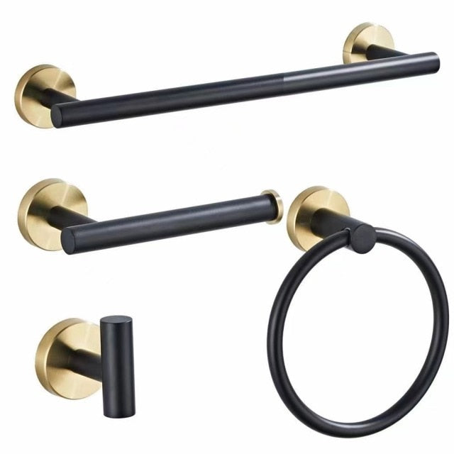 Miravique & Gold Bathroom Hardware Set