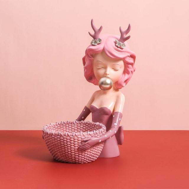 Fancy bubblegum Girl Figurine