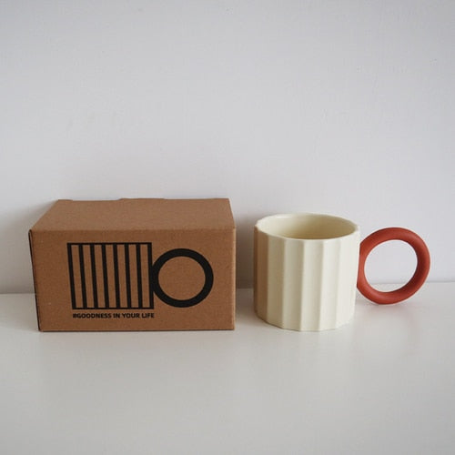 Nordic Corrugated Design Coffee Mug