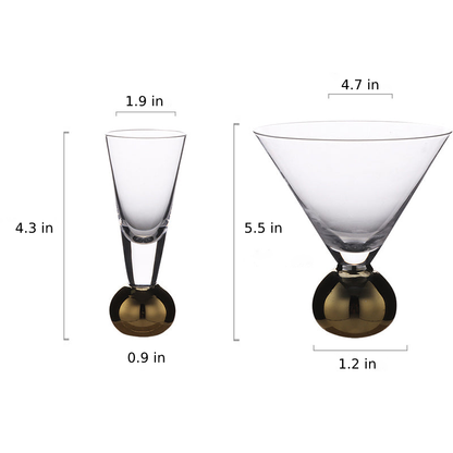 Goldfinger Cocktail Glasses