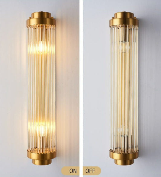 Miravique Glass Column Wall Sconce