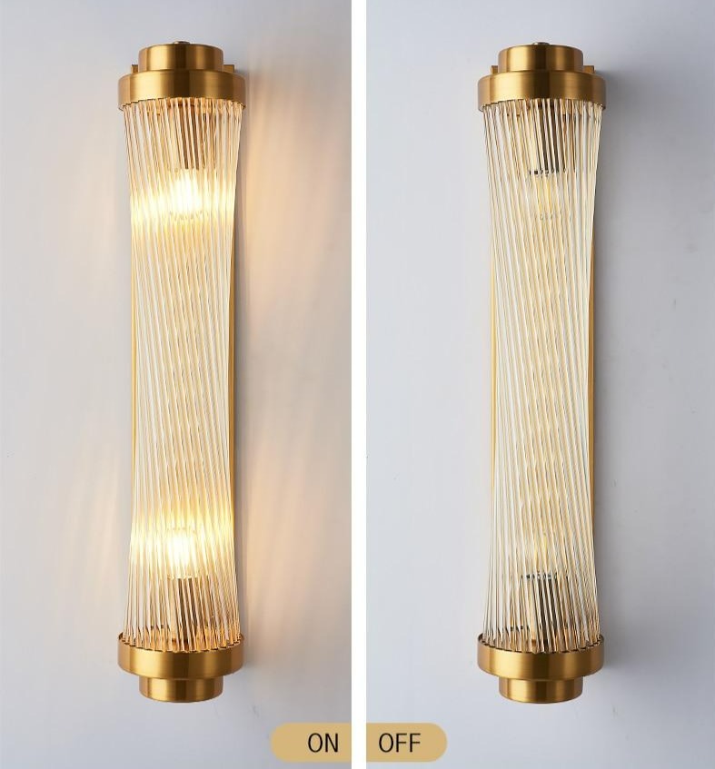 Miravique Glass Column Wall Sconce