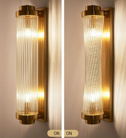 Miravique Glass Column Wall Sconce