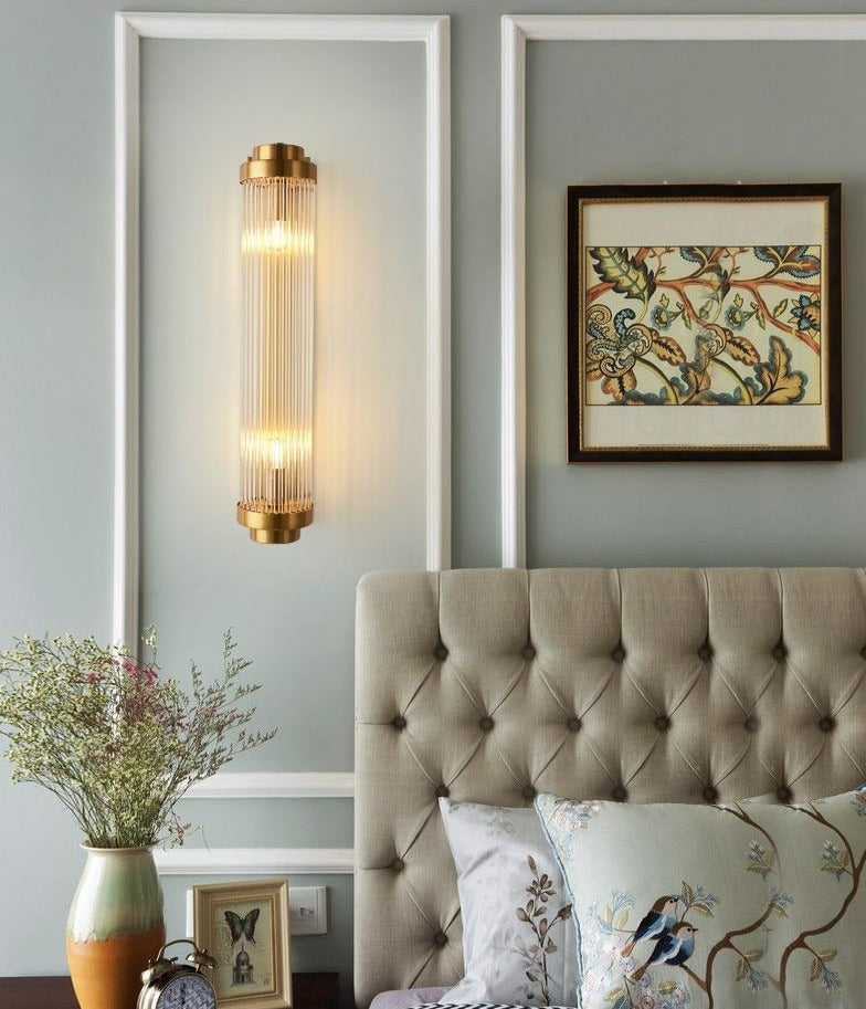 Miravique Glass Column Wall Sconce