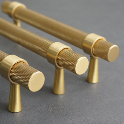 Miravique Textured Brass Cabinet and Drawer Handles