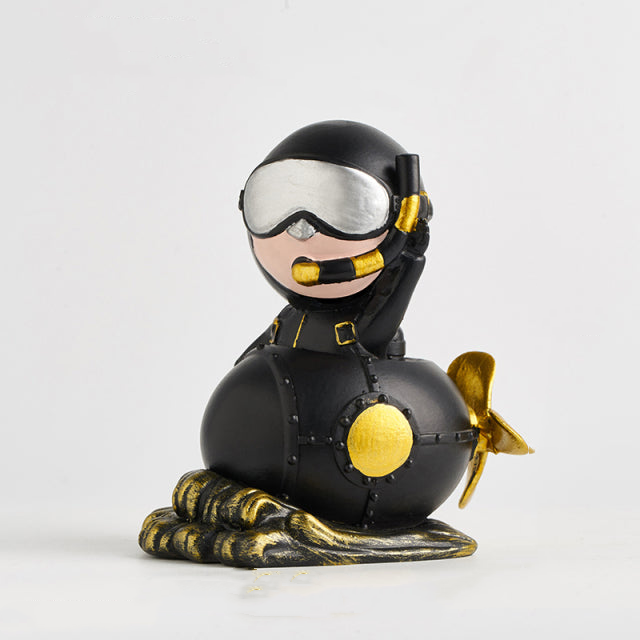 Miniature Scuba Diver Figurine