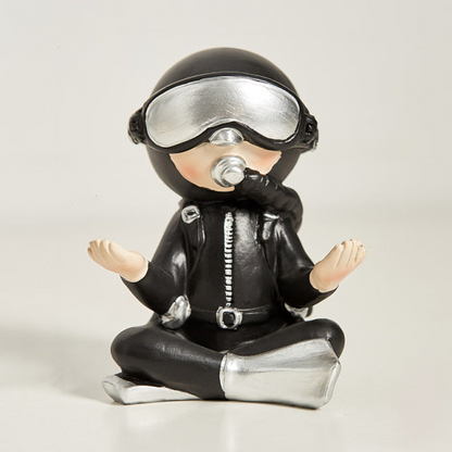 Miniature Scuba Diver Figurine