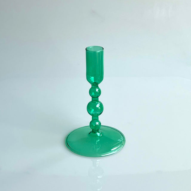 Harlow Tall Decorative Glass Taper Candlestick Holders