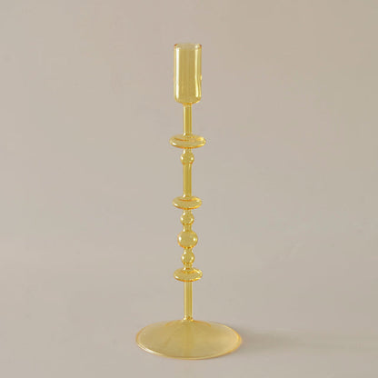 Harlow Tall Decorative Glass Taper Candlestick Holders