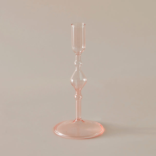 Harlow Tall Decorative Glass Taper Candlestick Holders