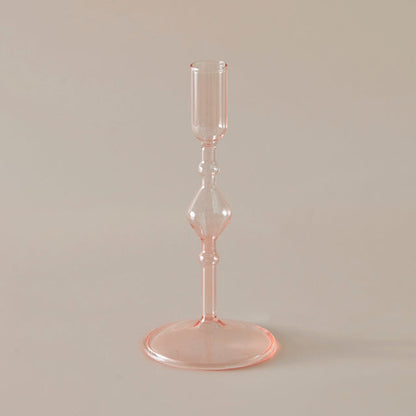 Harlow Tall Decorative Glass Taper Candlestick Holders