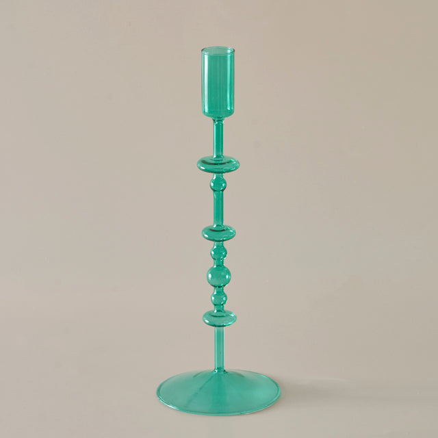 Harlow Tall Decorative Glass Taper Candlestick Holders