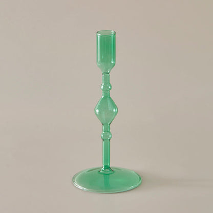 Harlow Tall Decorative Glass Taper Candlestick Holders