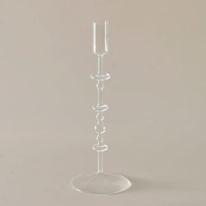 Harlow Tall Decorative Glass Taper Candlestick Holders