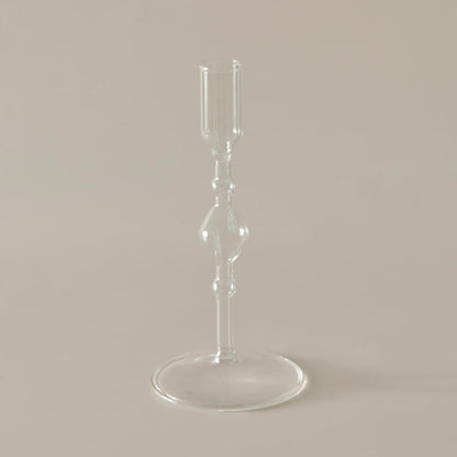 Harlow Tall Decorative Glass Taper Candlestick Holders