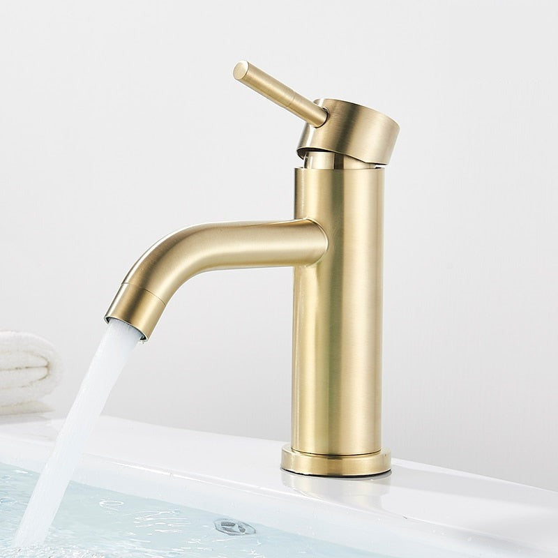 Miravique Brushed Gold Bathroom Faucet