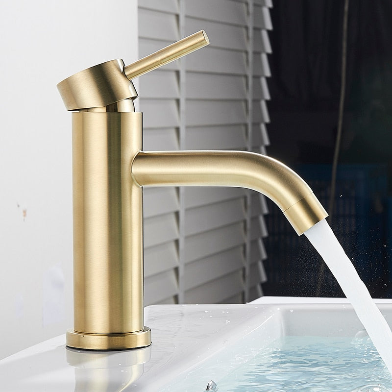 Miravique Brushed Gold Bathroom Faucet