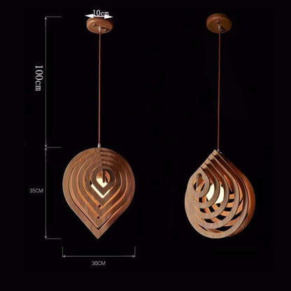 Nordic Solid Wood Pendant Light