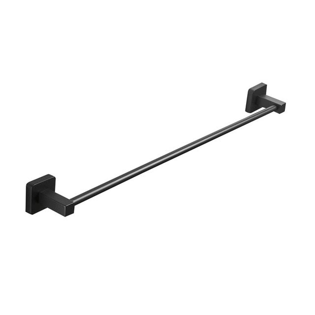 Miravique Black Stainless Steel Bathroom Hardware Set