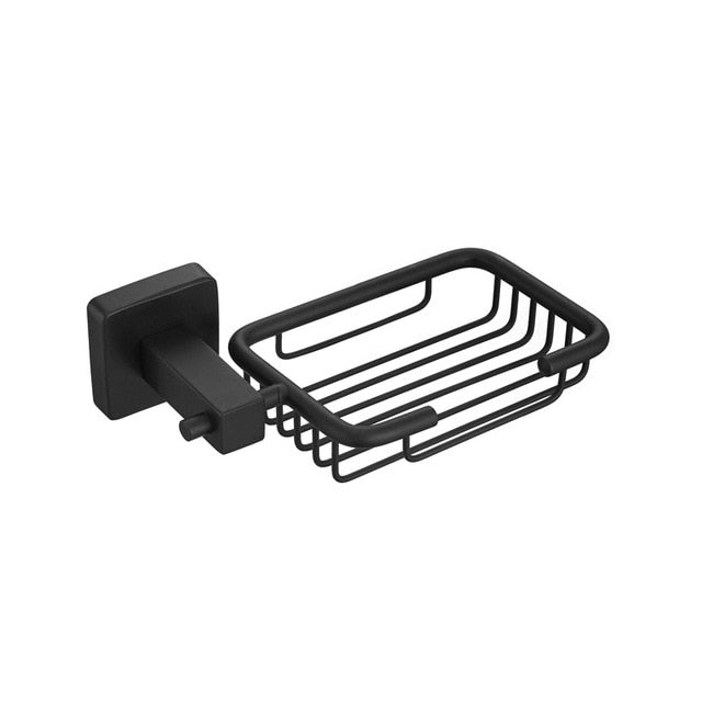 Miravique Black Stainless Steel Bathroom Hardware Set