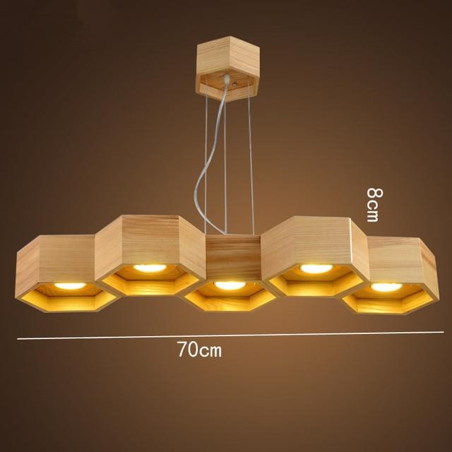 Wooden Honeycomb Pendant Light Fixture