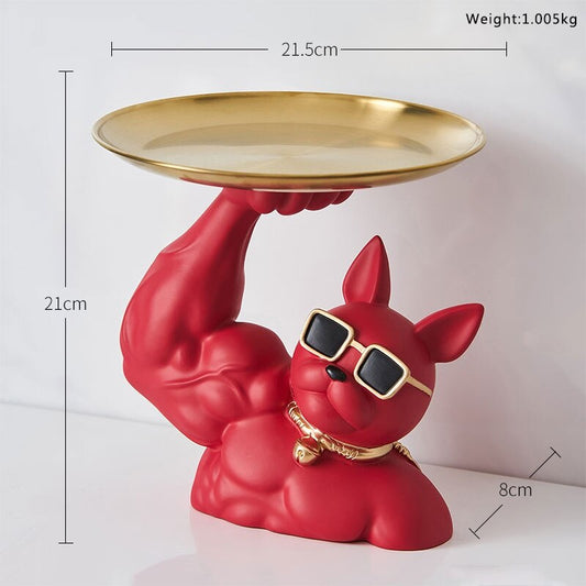 Muscular French Bulldog Candy Tray