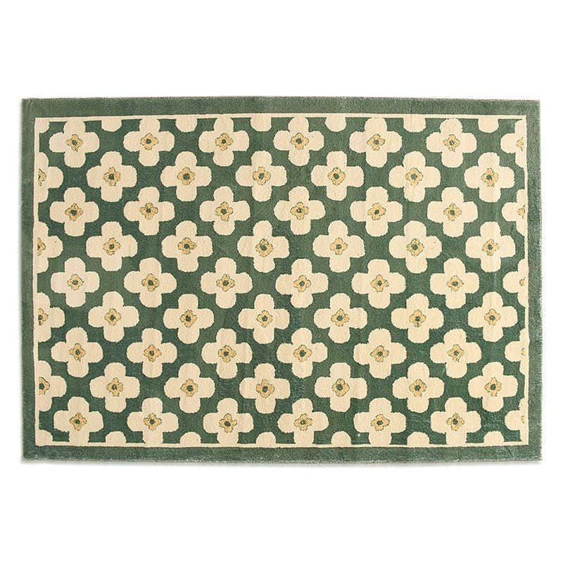 Retro Style Classic Flower Pattern Rug