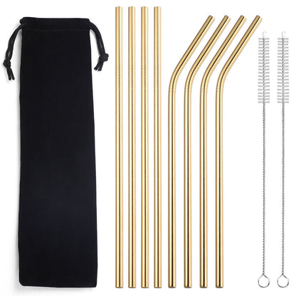 Reusable Metal Drinking Straws (8pc)