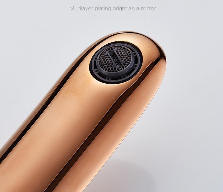 Rose Gold Minimalistic Sink Faucet