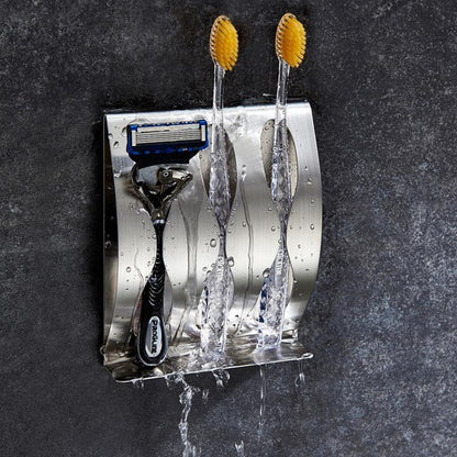 Miravique Rust Proof Razor Holder and Mounted Toothbrush Holder