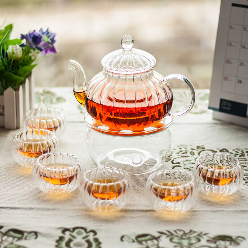 Crystal Clear Glass Teapot Set